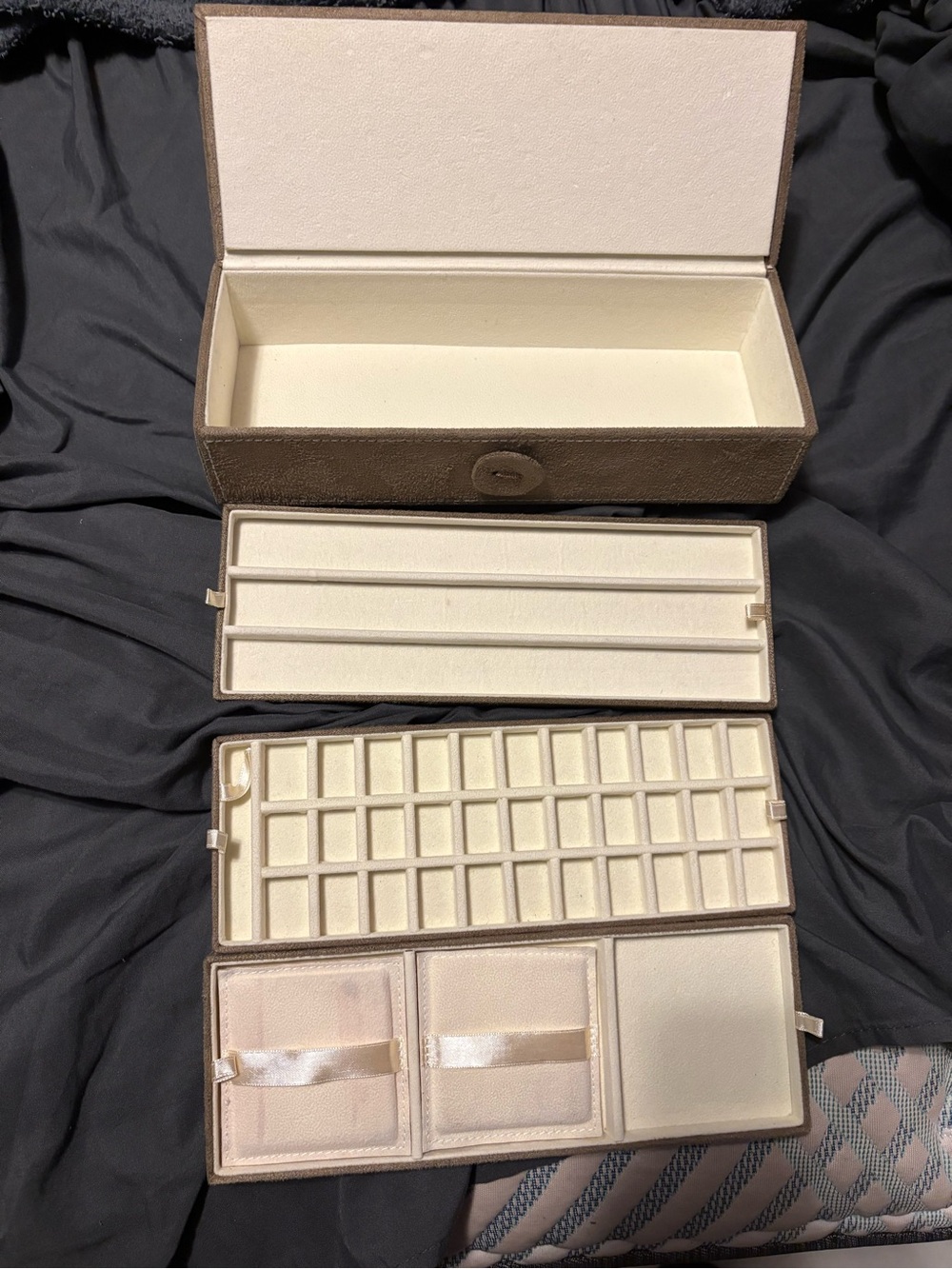 Pandora Cream and Taupe Jewelry Storage Box